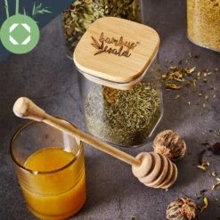 Eckiges Glas Mit Bambusdeckel Luftdicht Silikonring 6x25x6 Cm 500 Ml -Outdoor Grills Store 10038105 yy 0006 logo