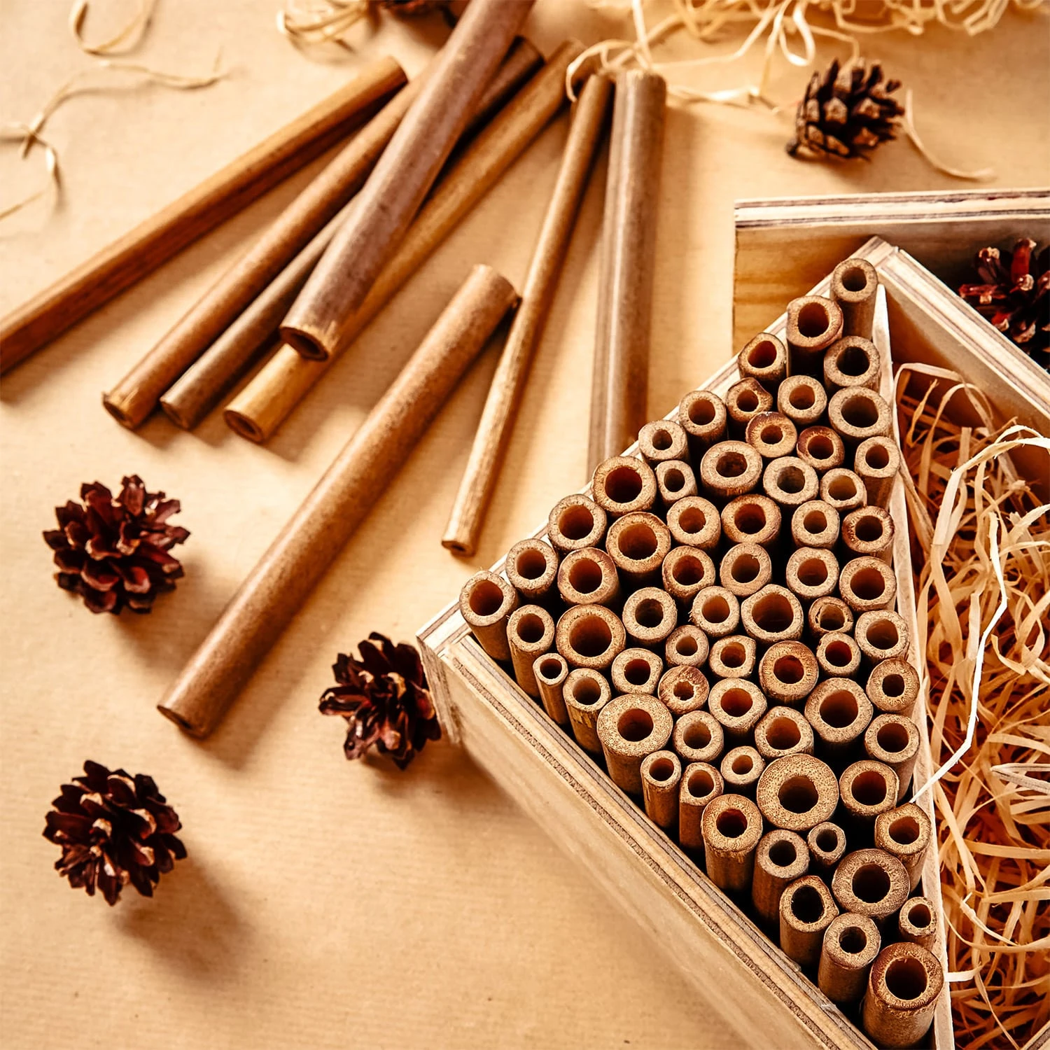 Bambusröhrchen 70 Stück Je 15 Cm Länge Holzfarben 3 Bambusröhrchen 70 Stück Je 15 Cm Länge Holzfarben – Bild 3