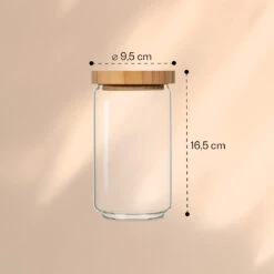 Stapelglas Mit Bambusdeckel 750 Ml Stapelbar Luftdicht -Outdoor Grills Store 10038242 de 0006 logo