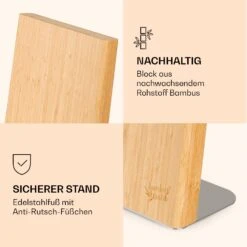 Messerblock Schräg, Magnetisch, Für 4-6 Messer, Bambus, Edelstahl 9 Messerblock Schräg, Magnetisch, Für 4-6 Messer, Bambus, Edelstahl -Outdoor Grills Store 10038281 de 0004 logo