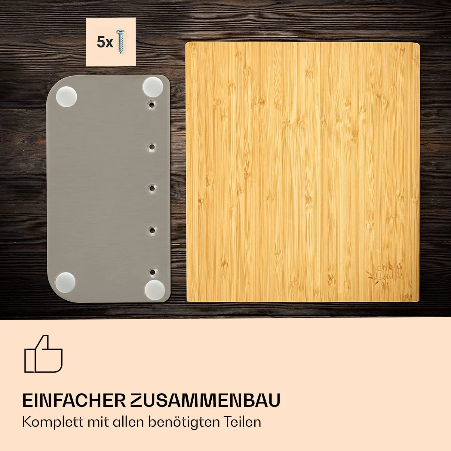 Messerblock Schräg, Magnetisch, Für 4-6 Messer, Bambus, Edelstahl 5 Messerblock Schräg, Magnetisch, Für 4-6 Messer, Bambus, Edelstahl – Bild 5