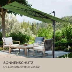 Saint-Tropez Ampelschirm 3-Achsen-Rotation 360° Drehbar 3 X 3,55 M UV-Schutz 50+ -Outdoor Grills Store 10038320 de 0005 logo