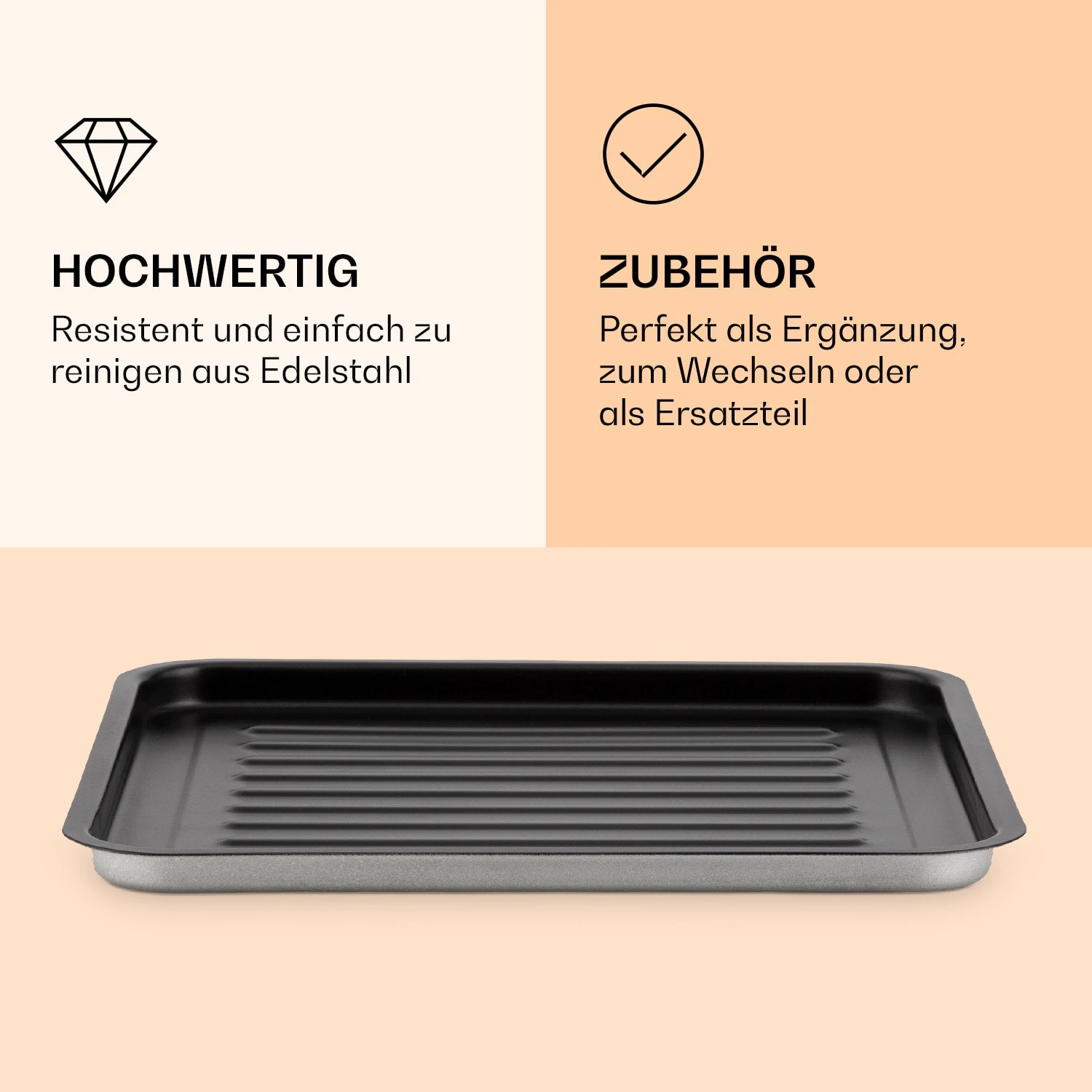 AeroVital Jumbo Heißluftfritteuse Backblech Edelstahl 3 AeroVital Jumbo Heißluftfritteuse Backblech Edelstahl – Bild 3