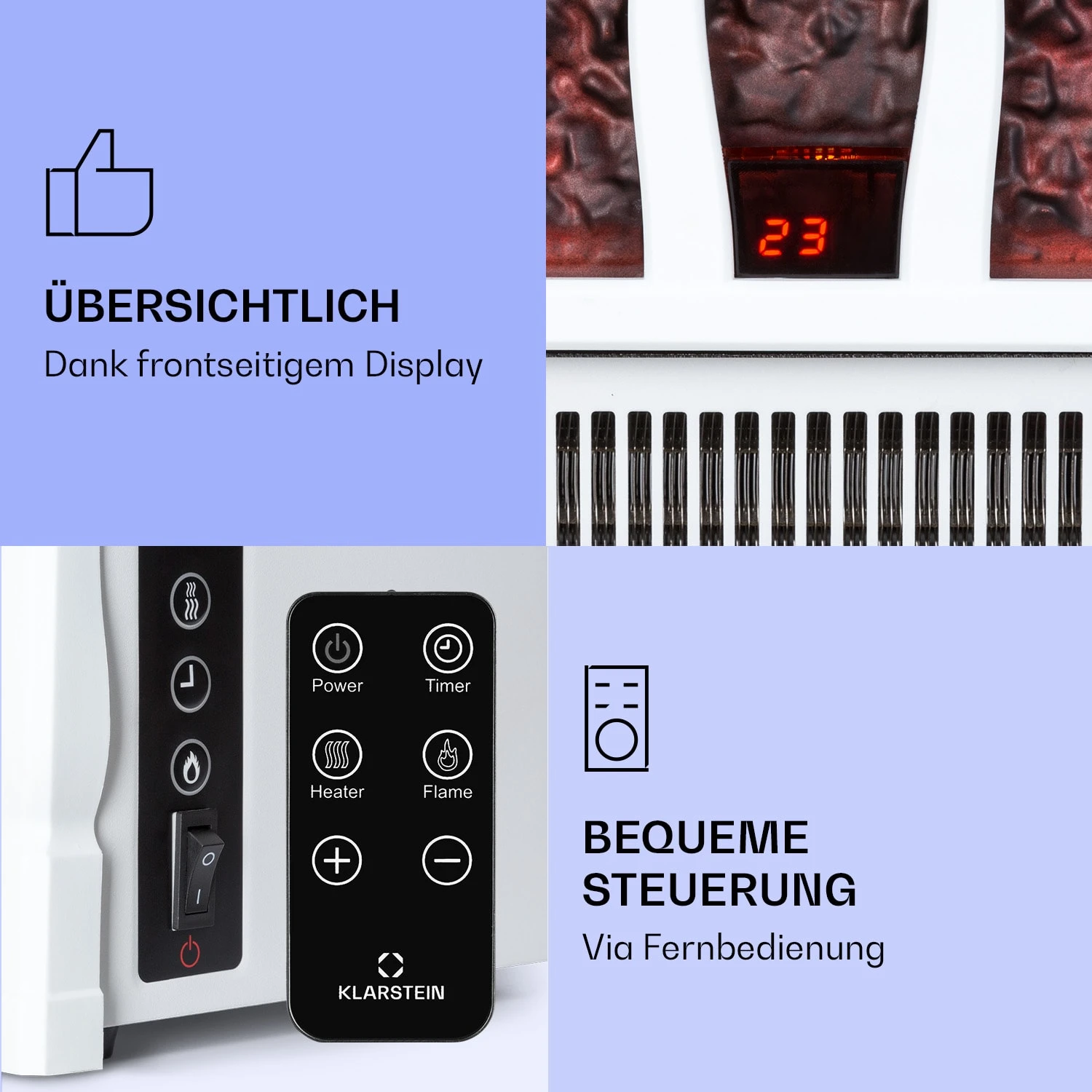 Kamini FXL 2G Elektrischer Kamin Kamineinsatz 1800 W LED-3D-Flammenillusion 3 Kamini FXL 2G Elektrischer Kamin Kamineinsatz 1800 W LED-3D-Flammenillusion – Bild 3