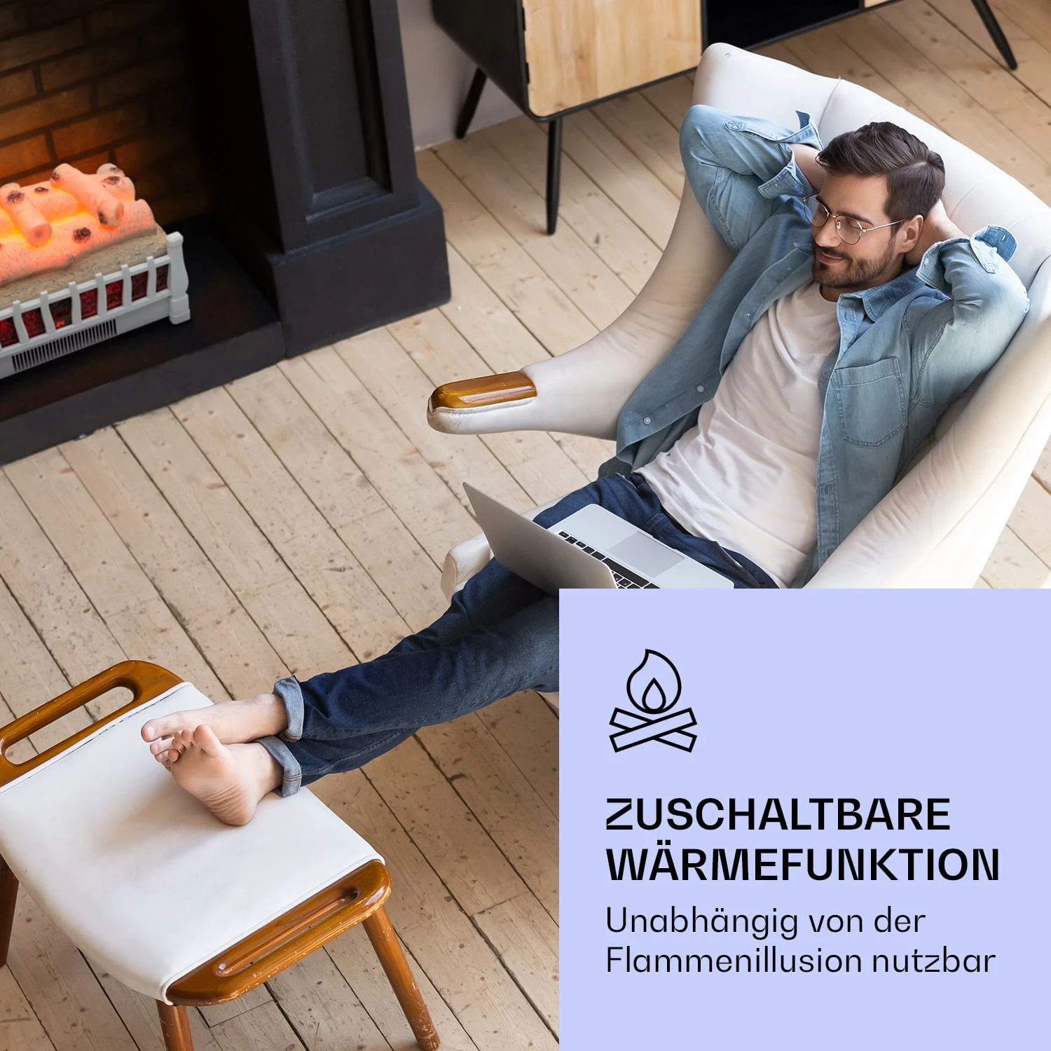 Kamini FXL 2G Elektrischer Kamin Kamineinsatz 1800 W LED-3D-Flammenillusion 6 Kamini FXL 2G Elektrischer Kamin Kamineinsatz 1800 W LED-3D-Flammenillusion – Bild 6