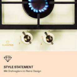 Victoria Domino Gaskochfeld 2-flammig Sabaf-Brenner Glaskeramik Retro-Look -Outdoor Grills Store 10038375 de 0006 logo