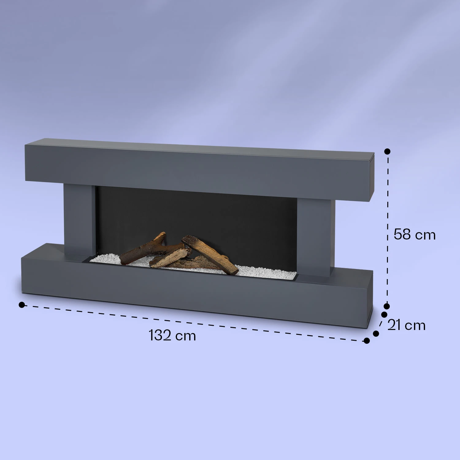 Studio Light & Fire 1 Smart Kamin 1000/2000W MDF WiFi-Steuerung 7 Studio Light & Fire 1 Smart Kamin 1000/2000W MDF WiFi-Steuerung – Bild 7