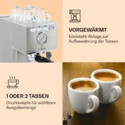 Pausa Espressomaker 1350 Watt 20 Bar Druck Wassertank: 1,4 Liter Edelstahl -Outdoor Grills Store 10038393 de 0004 logo