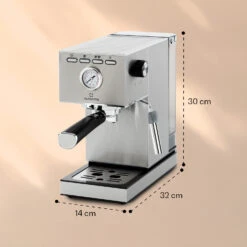 Pausa Espressomaker 1350 Watt 20 Bar Druck Wassertank: 1,4 Liter Edelstahl -Outdoor Grills Store 10038393 yy 0008 logo