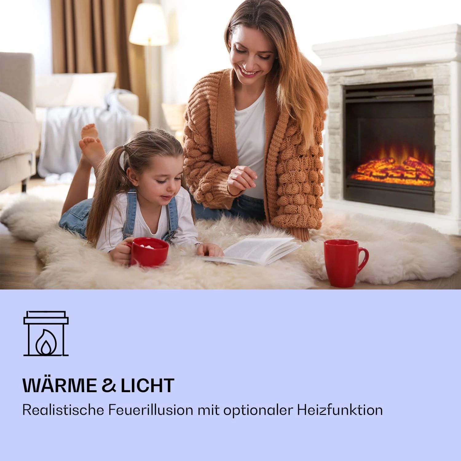 Nevis Peak Elektrischer Kamin 1800 W Heizfunktion 10 Bis 30 °C Fernbedienung 2 Nevis Peak Elektrischer Kamin 1800 W Heizfunktion 10 Bis 30 °C Fernbedienung – Bild 2