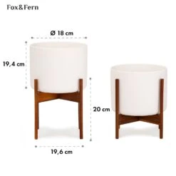 Thorn Blumentopf Mit Ständer 50er Jahre Stil 2er-Set Akazie 19,6x20x19,6 Cm 12 Thorn Blumentopf Mit Ständer 50er Jahre Stil 2er-Set Akazie 19,6x20x19,6 Cm -Outdoor Grills Store 10038441 yy 0006 usp