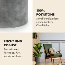 Venlo Blumentopf Polystone In- Und Outdoor 3 Größen -Outdoor Grills Store 10038470 de 0003 usp