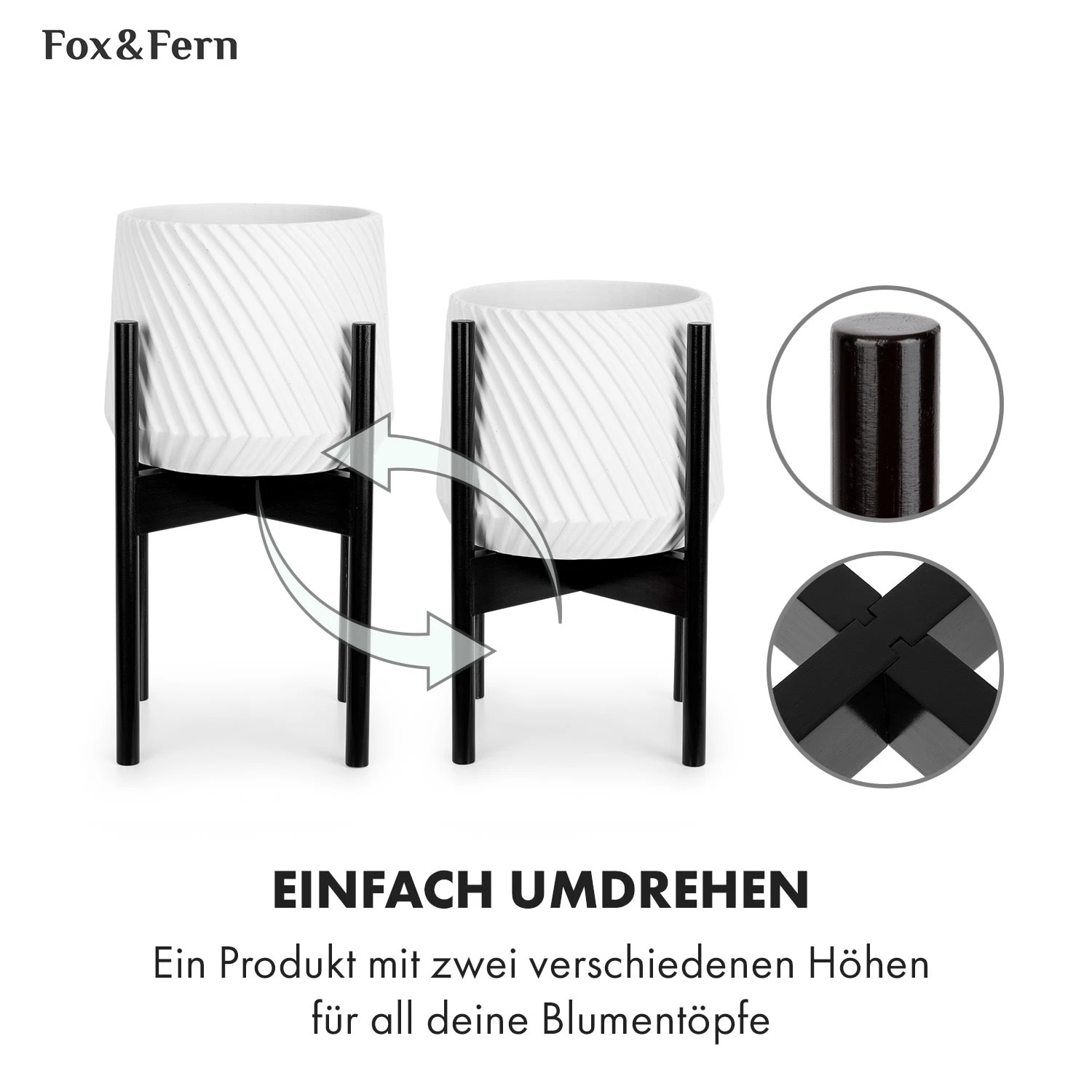 Zeist Pflanzenhalter 2 Höhen Kombinierbar Steck-Design Naturbelassen 5 Zeist Pflanzenhalter 2 Höhen Kombinierbar Steck-Design Naturbelassen – Bild 5