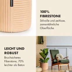 Hasselt Blumentopf Polystone Pflanzenfreundlich Handgemacht 3D-Optik -Outdoor Grills Store 10038548 de 0003 usp