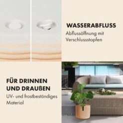 Hasselt Blumentopf Polystone Pflanzenfreundlich Handgemacht 3D-Optik -Outdoor Grills Store 10038548 de 0004 usp