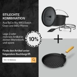 Galloway Dutch Oven 4.5 BBQ-Topf Gusseisen Größe S / 4.5 Qt -Outdoor Grills Store 10038580 de 0007 usp