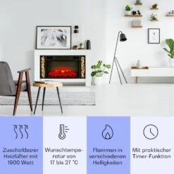 Studio Loft 2 Elektrokamin 1900 W LED-Technik Fernbedienung 9 Studio Loft 2 Elektrokamin 1900 W LED-Technik Fernbedienung -Outdoor Grills Store 10038617 de 0003 usp