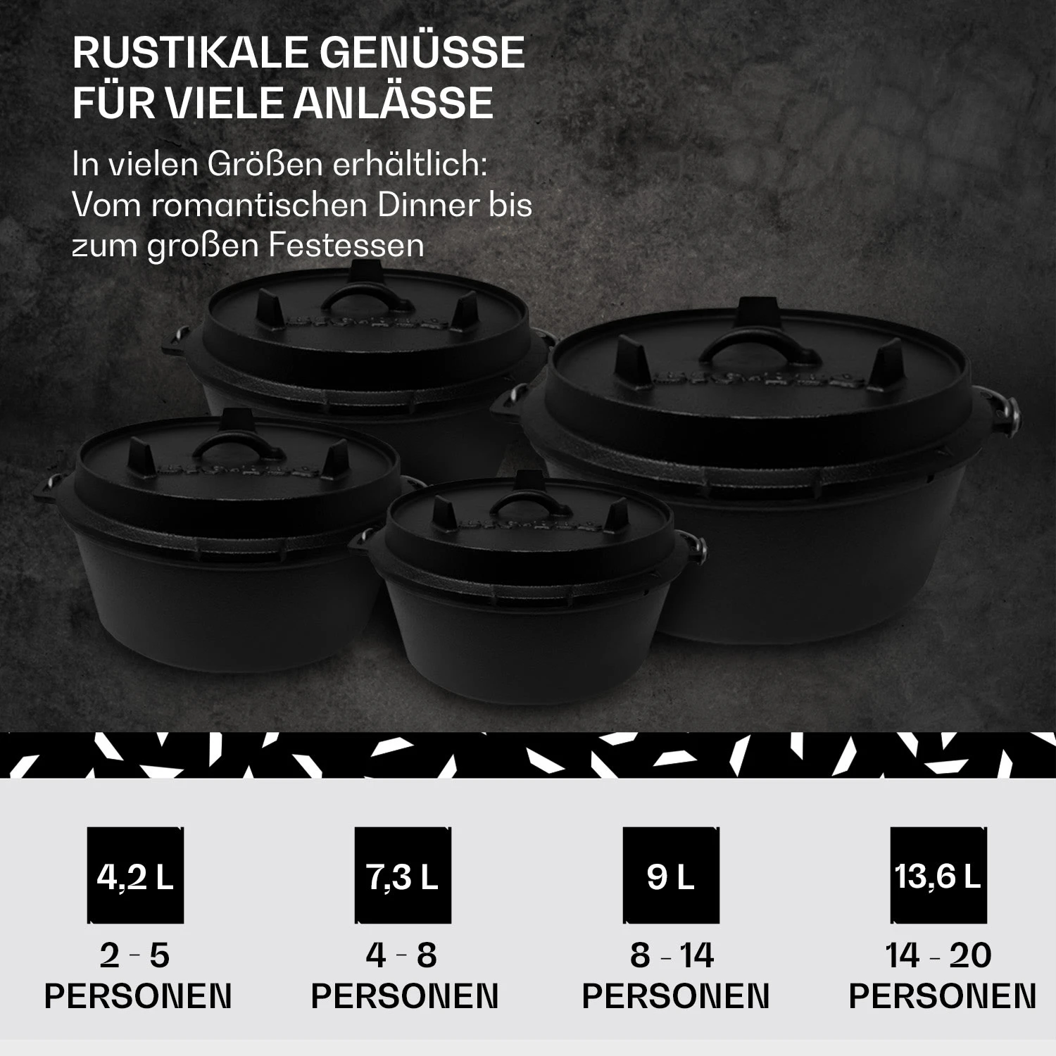 Guernsey Premium Dutch Oven 9.0 BBQ-Topf Gusseisen Voreingebrannt Größe L / 9 Qt 6 Guernsey Premium Dutch Oven 9.0 BBQ-Topf Gusseisen Voreingebrannt Größe L / 9 Qt – Bild 6