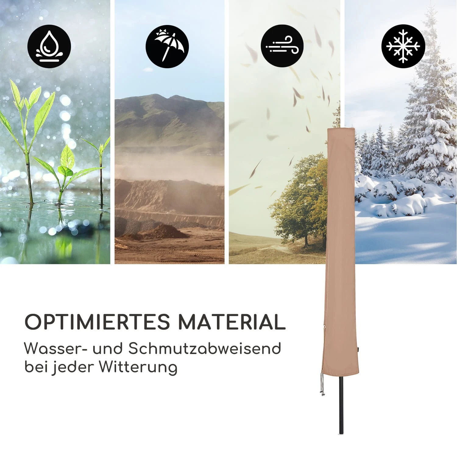 Shield Premium Schutzhülle Sonnenschirm Bis Ø 300 Cm UV-beständig 7 Shield Premium Schutzhülle Sonnenschirm Bis Ø 300 Cm UV-beständig – Bild 7