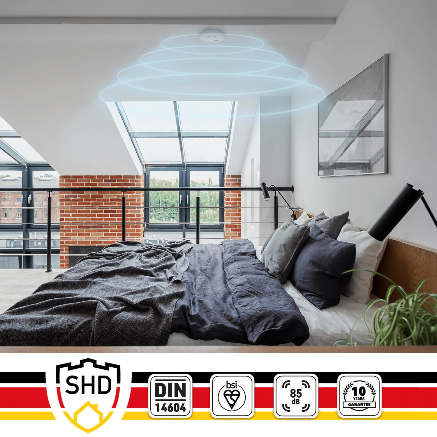 Rauchmelder DOF19 Kunststoff Warnsignal: 85 DB 9V Batteriebetrieben 5 Rauchmelder DOF19 Kunststoff Warnsignal: 85 DB 9V Batteriebetrieben – Bild 5