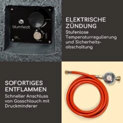 Andros Gas-Feuerstelle 40.000BTU/13kW Deckel Edelstahlbrenner -Outdoor Grills Store 10039405 de 0005 logo