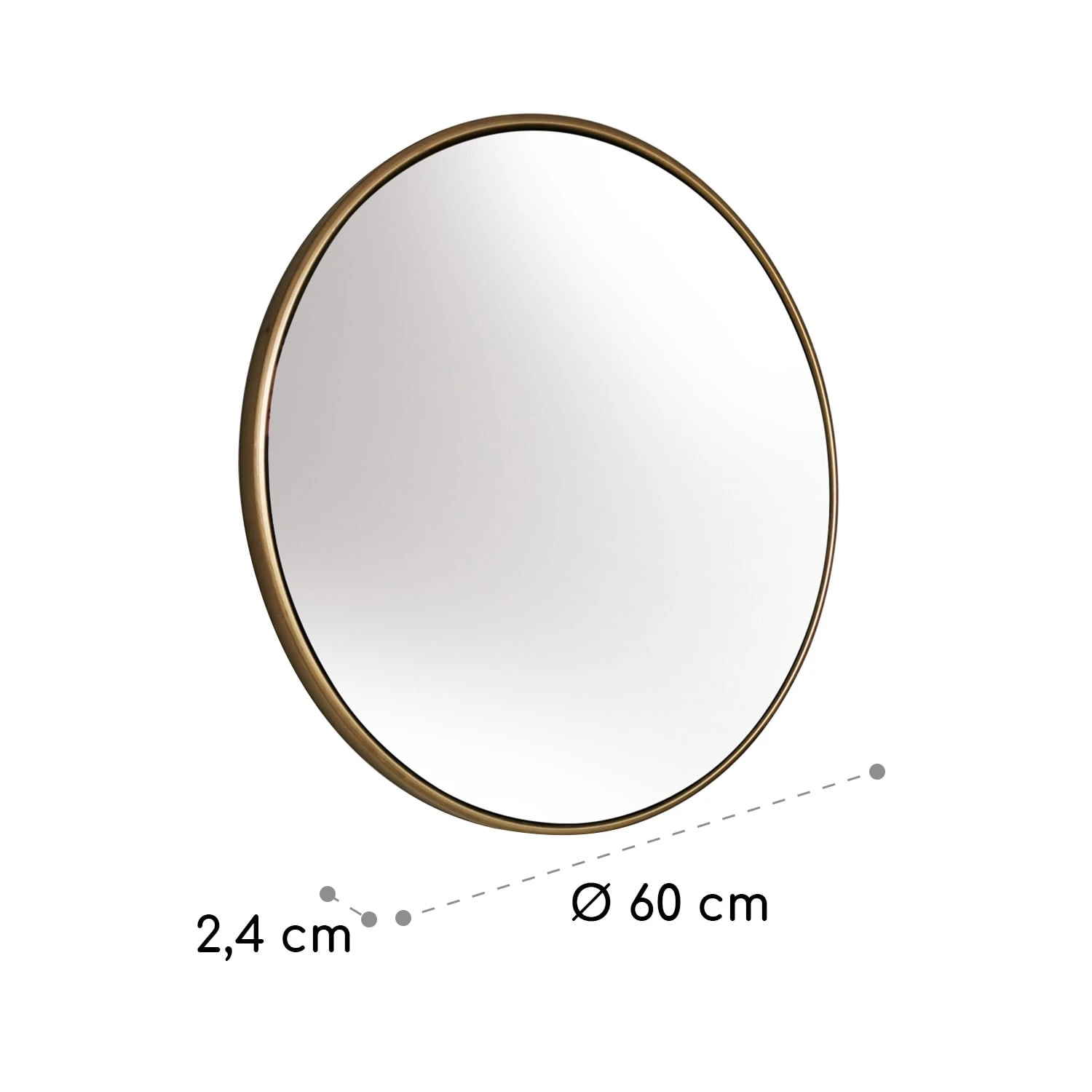 Fournier Wandspiegel Metallrahmen Rund 58,8 X 58,8 Cm 6 Fournier Wandspiegel Metallrahmen Rund 58,8 X 58,8 Cm – Bild 6