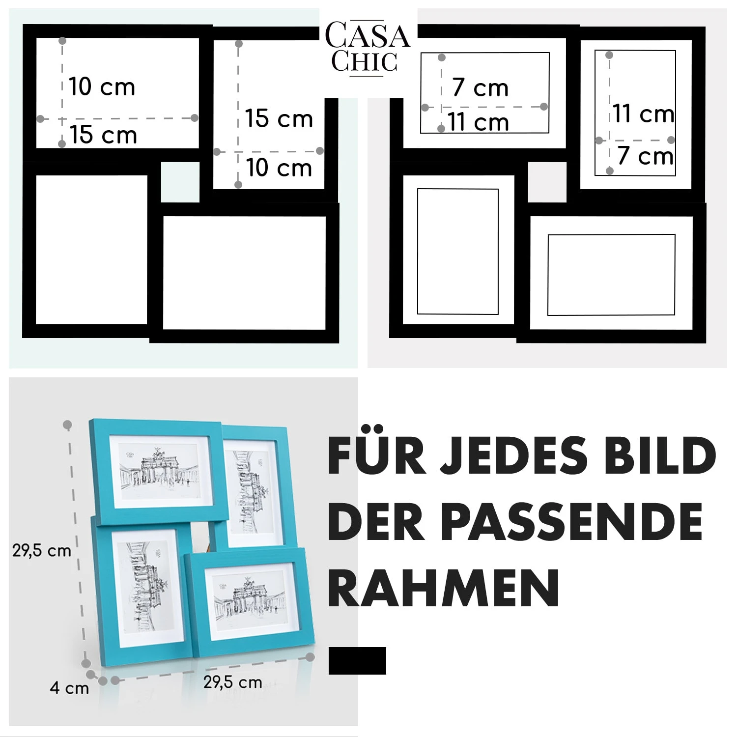 Woodford Bilderrahmen Quadratisch 4er-Rahmen 15 X 10 Cm Passepartout Holz 5 Woodford Bilderrahmen Quadratisch 4er-Rahmen 15 X 10 Cm Passepartout Holz – Bild 5