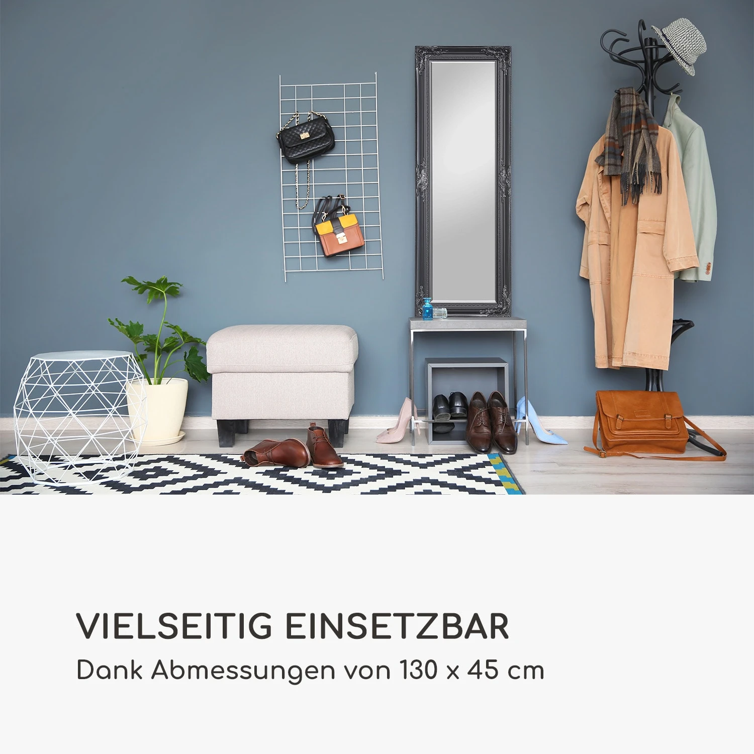 Ashford Standspiegel Massivholzrahmen Rechteckig 130 X 45 Cm 3 Ashford Standspiegel Massivholzrahmen Rechteckig 130 X 45 Cm – Bild 3