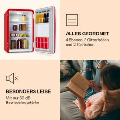 Audrey Retro-Kühlschrank 70 Liter 3 Regale 2 Türfächer Innenbeleuchtung 13 Audrey Retro-Kühlschrank 70 Liter 3 Regale 2 Türfächer Innenbeleuchtung -Outdoor Grills Store 10039692 de 0006 logo