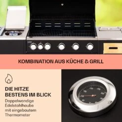 Jersey Outdoor Kitchen Gasgrill Spüle 20,7 KW 5+1 Brenner Mobil 10 Jersey Outdoor Kitchen Gasgrill Spüle 20,7 KW 5+1 Brenner Mobil -Outdoor Grills Store 10039854 de 0003 usp
