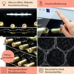 Shiraz 16 Quartz Weinkühlschrank 42l Touch-Bedienfeld 160 W 5-18 °C -Outdoor Grills Store 10039901 DE 0005 usp