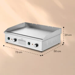 Grillmeile 4400 Elektrogrill Plancha 2x2200W Grillplatte Edelstahl -Outdoor Grills Store 10039914 yy 0008 dimensions