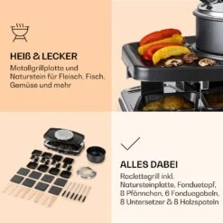 Entrecote 2-in-1 Raclette-Grill & Fondue Naturstein 1100W 8 Personen -Outdoor Grills Store 10039922 de 0005 logo