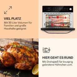 Vigor Air Heißluftfritteuse 1800 W 30 Liter 18 Programme -Outdoor Grills Store 10039940 de 0005 logo