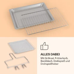 Vigor Air Heißluftfritteuse 1800 W 30 Liter 18 Programme -Outdoor Grills Store 10039941 de 0007 logo