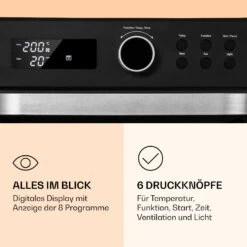 Prime Air Heißluftfritteuse 1500W 23l Timer 8 Programme -Outdoor Grills Store 10040025 de 0004 logo