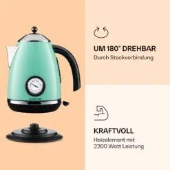 Aquavita Chalet Wasserkocher 1,7 Liter 2200 Watt Temperaturanzeige Edelstahl -Outdoor Grills Store 10040040 de 0003 logo