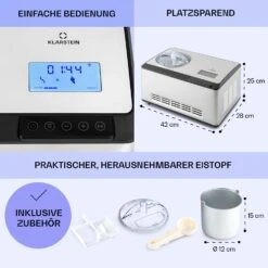 Dolce Bacio Smart Eiscremebereiter Yogurtmaker Kompressor 2 Liter WiFi Touch Edelstahl -Outdoor Grills Store 10040048 de 0006 logo