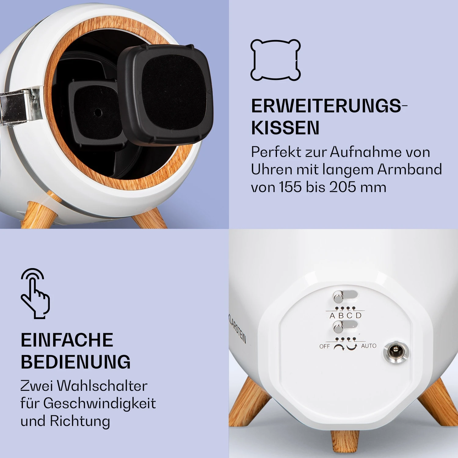 Sindelfingen Uhrenbeweger Rechts-Links-Lauf 1 Uhr Schwarz 4 Sindelfingen Uhrenbeweger Rechts-Links-Lauf 1 Uhr Schwarz – Bild 4