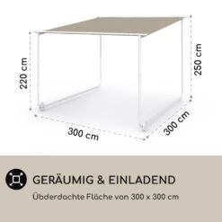 Nantes Pavillon Gazebo Sonnendach 3x3m Polyester Stahlrahmen UV50+ Bodenrollen 8 Nantes Pavillon Gazebo Sonnendach 3x3m Polyester Stahlrahmen UV50+ Bodenrollen -Outdoor Grills Store 10040106 de 0004 logo