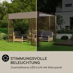Valence Gazebo 3x3 M UV50+ Wasserabweisend LED-Solar-Beleuchtung Solar-Panel -Outdoor Grills Store 10040111 de 0004 logo