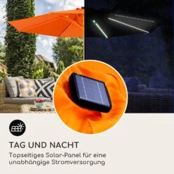 Blumfeldt Calais Sonnenschirm LED Aluminium-Rahmen Polyester-Bespannung UV 50 -Outdoor Grills Store 10040123 de 0005 logo