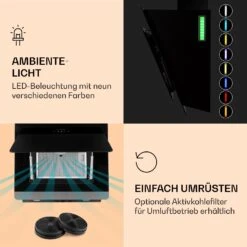 Aurora 60 Smart Dunstabzugshaube 550 M³/h 60cm Kopffrei Ambiente-Licht EEC A++ -Outdoor Grills Store 10040234 de 0005 logo