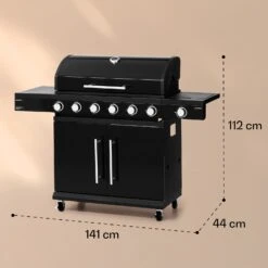 Valdosta 6.1 Gasgrill 6+1 Brenner 19,3 KW Gesamtleistung 15 Valdosta 6.1 Gasgrill 6+1 Brenner 19,3 KW Gesamtleistung -Outdoor Grills Store 10040269 yy 0008 dimensions