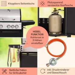 Kingsville 3.1 Kombigrill Gas + Kohle 10,9 KW 3+1 Brenner -Outdoor Grills Store 10040270 de 0006 usp