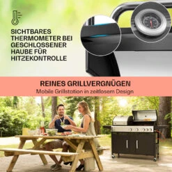 Kingsville 4.1 Kombigrill Gas + Kohle 13,7 KW 4+1 Brenner -Outdoor Grills Store 10040271 de 0004 usp