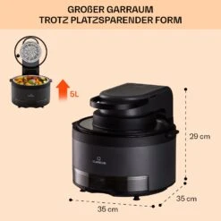 Vendure Heißluftfritteuse Mit Dampffunktion 1250W 5 Liter 6 Programme -Outdoor Grills Store 10040278 de 0007 usp