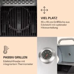 Lucifer 2 Gasgrill 2 X 3,6 KW Brenner 45x45cm Grill Edelstahl Mobil -Outdoor Grills Store 10040279 de 0004 logo