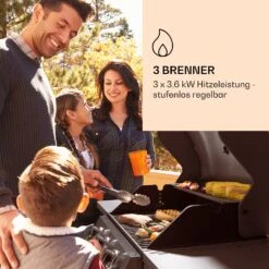 Lucifer 3 Gasgrill 3 X 3,6 KW Brenner 60x45cm Grill Edelstahl Mobil -Outdoor Grills Store 10040280 de 0003 logo