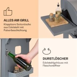 Lucifer 3 Gasgrill 3 X 3,6 KW Brenner 60x45cm Grill Edelstahl Mobil -Outdoor Grills Store 10040280 de 0005 logo